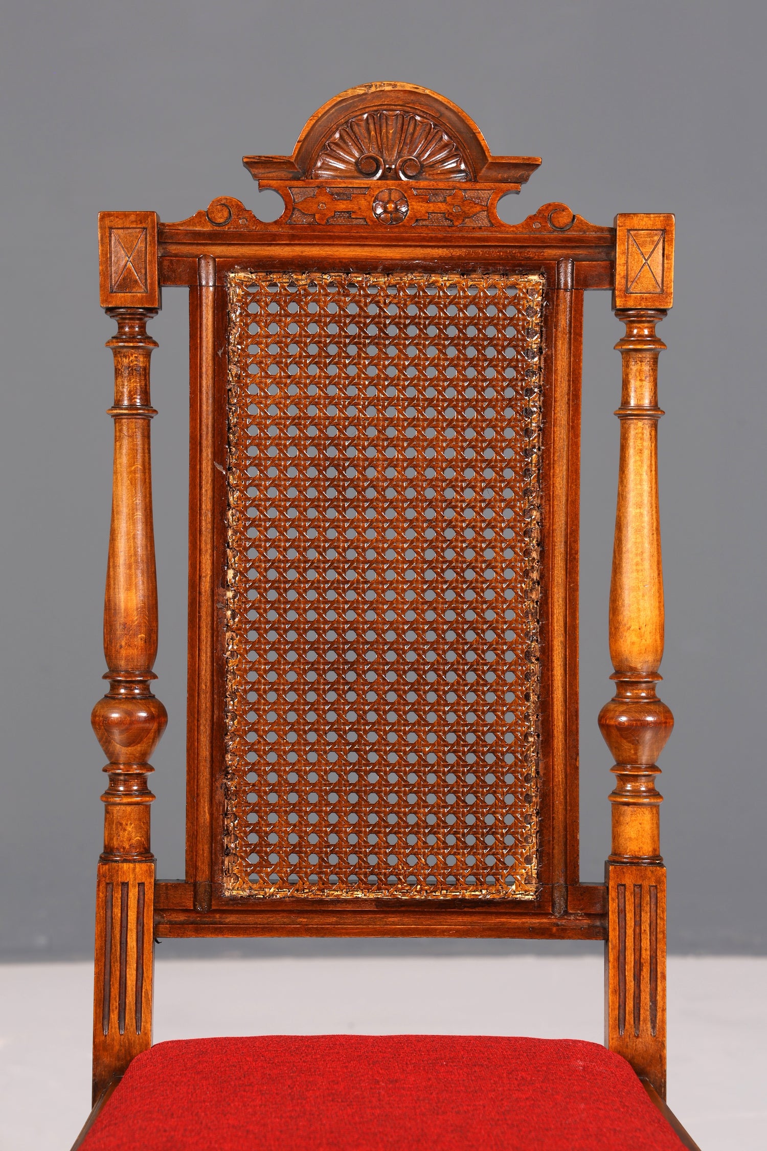 Stilvoller Gründerzeit Stuhl Antik Korbgeflecht Schreibtisch Stuhl Sekretär Stuhl Antik Küchenstuhl 2 von 2