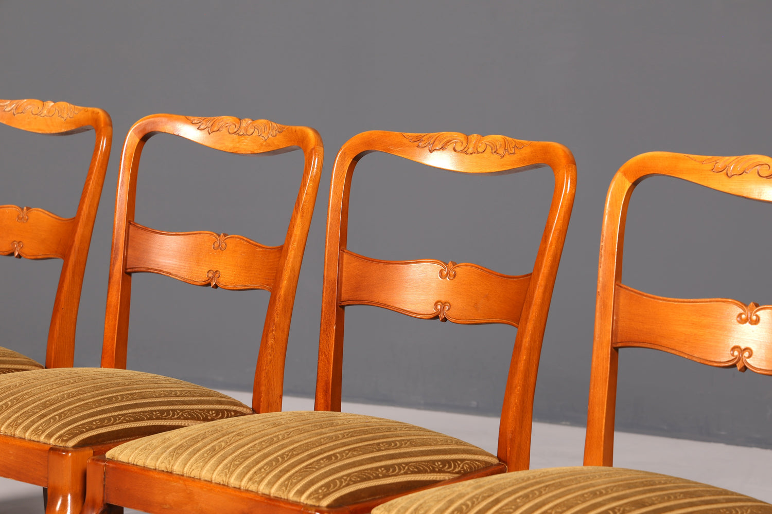 G367 Finish 6x Wunderschöne Chippendale Stühle Barock Stil Stuhlset Polsterstuhl Set Küchenstühle Esszimmer Stühle (Kopie)