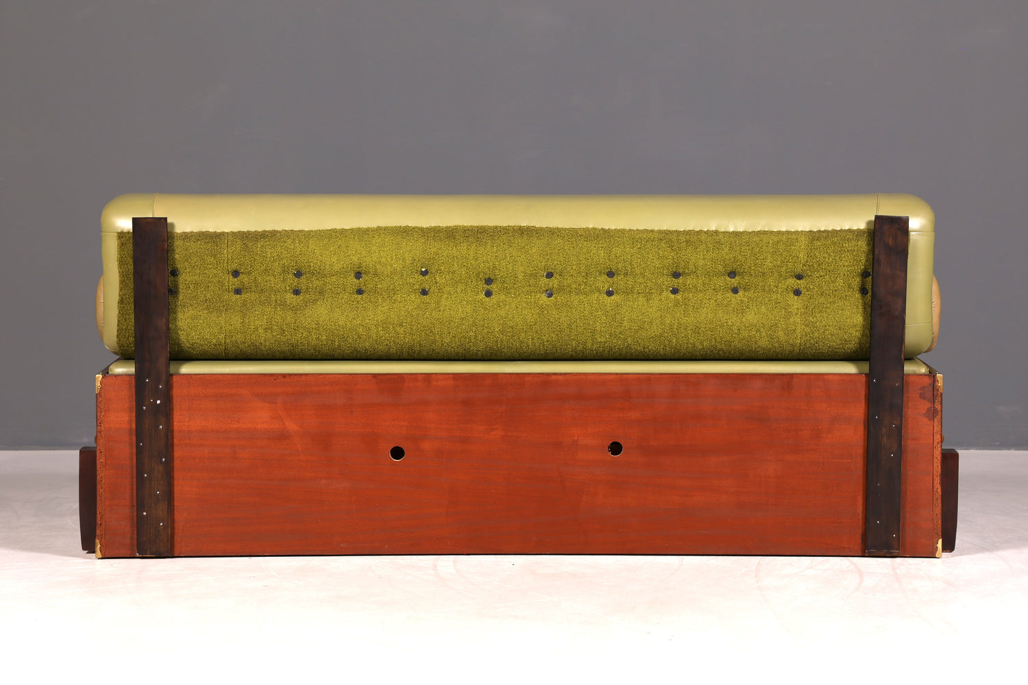 Seltenes Maritim Sofa Daybed Schlafcouch Englischer echt Leder Military Chest Bett Antik