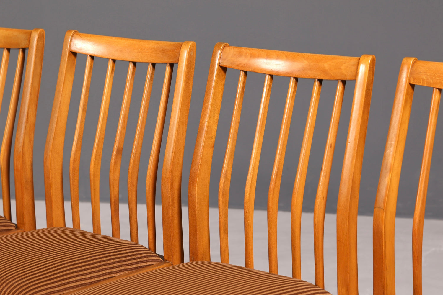 G228 Finish 6x Schlichte Mid Century Stühle Retro Stuhlset Danish Design Küchenstühle Esszimmer Stühle (Kopie)