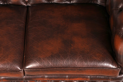 Wunderschönes Original Centurion Chesterfield Sofa 2-Sitzer Couch England echt Leder Polstersofa Ledersofa