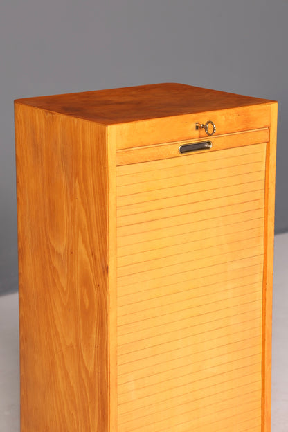 Wunderschöner Mid Century Rollladenschrank Bauhaus Aktenschrank Art Deco Büroschrank Apothekerschrank