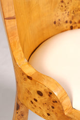 Stilvoller Art Deco Design Stuhl Biedermeier Stil Sekretär Stuhl Birke Esszimmer Stuhl 3 von 4