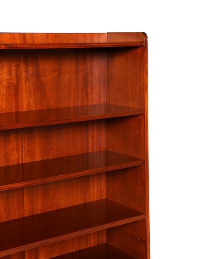 Hauptstadt Möblerei gustavianisches Bücherregal aus massivem Holz mit höhenverstellbaren Regalböden in warmem Braun