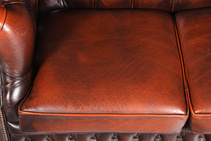Wunderschönes Original Chesterfield Centurion 2-Sitzer Couch Englisches echt Leder Sofa UK