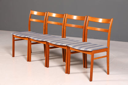 G403 Finish cm 4x Mid Century Teak Holz Stühle Made in Denmark Retro Stuhlset Danish Design Küchenstühle (Kopie)