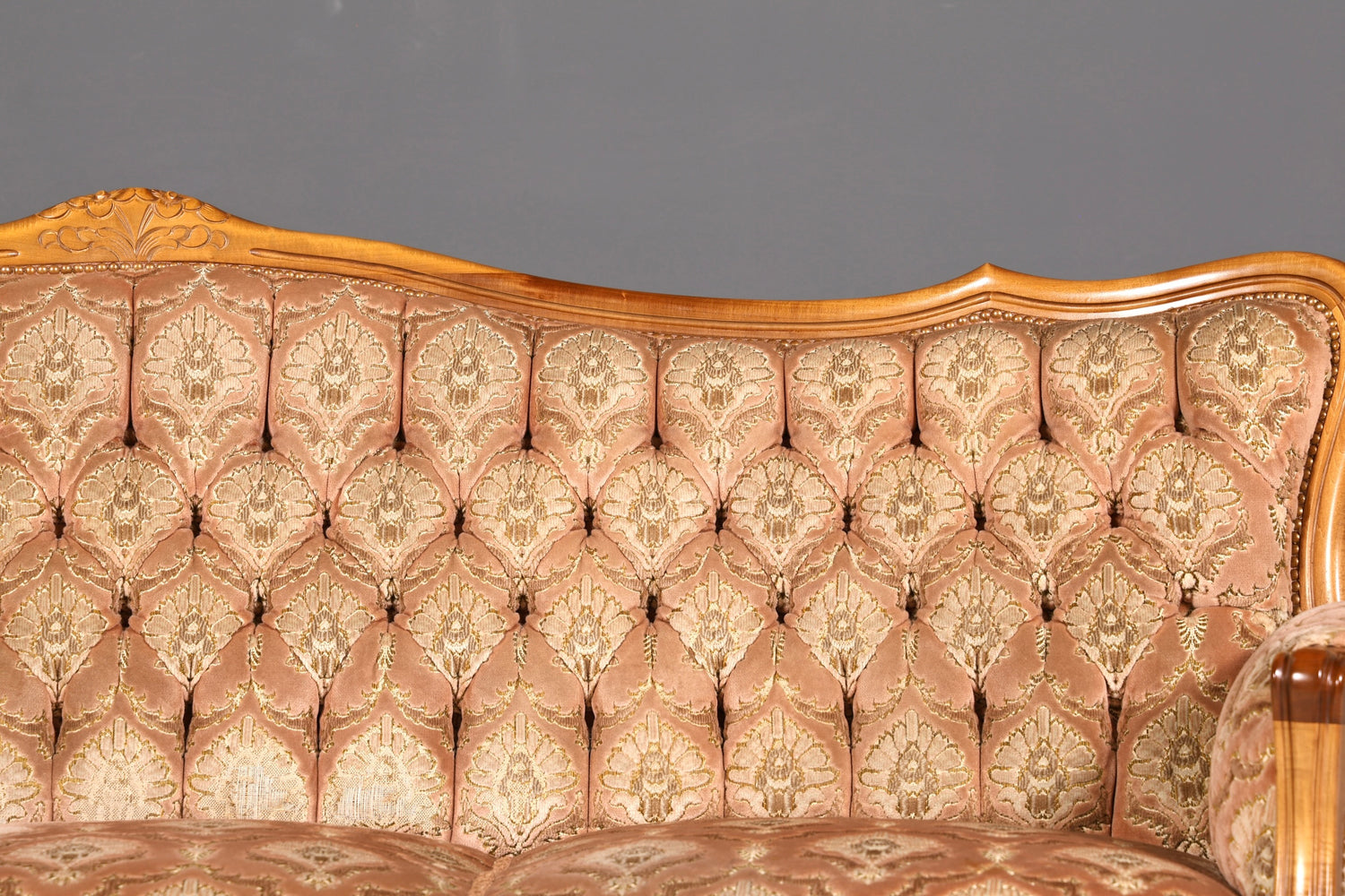 Wunderschönes Chippendale Sofa Barock Stil Couch Samt Stoff 3 Sitzer Antik Vintage