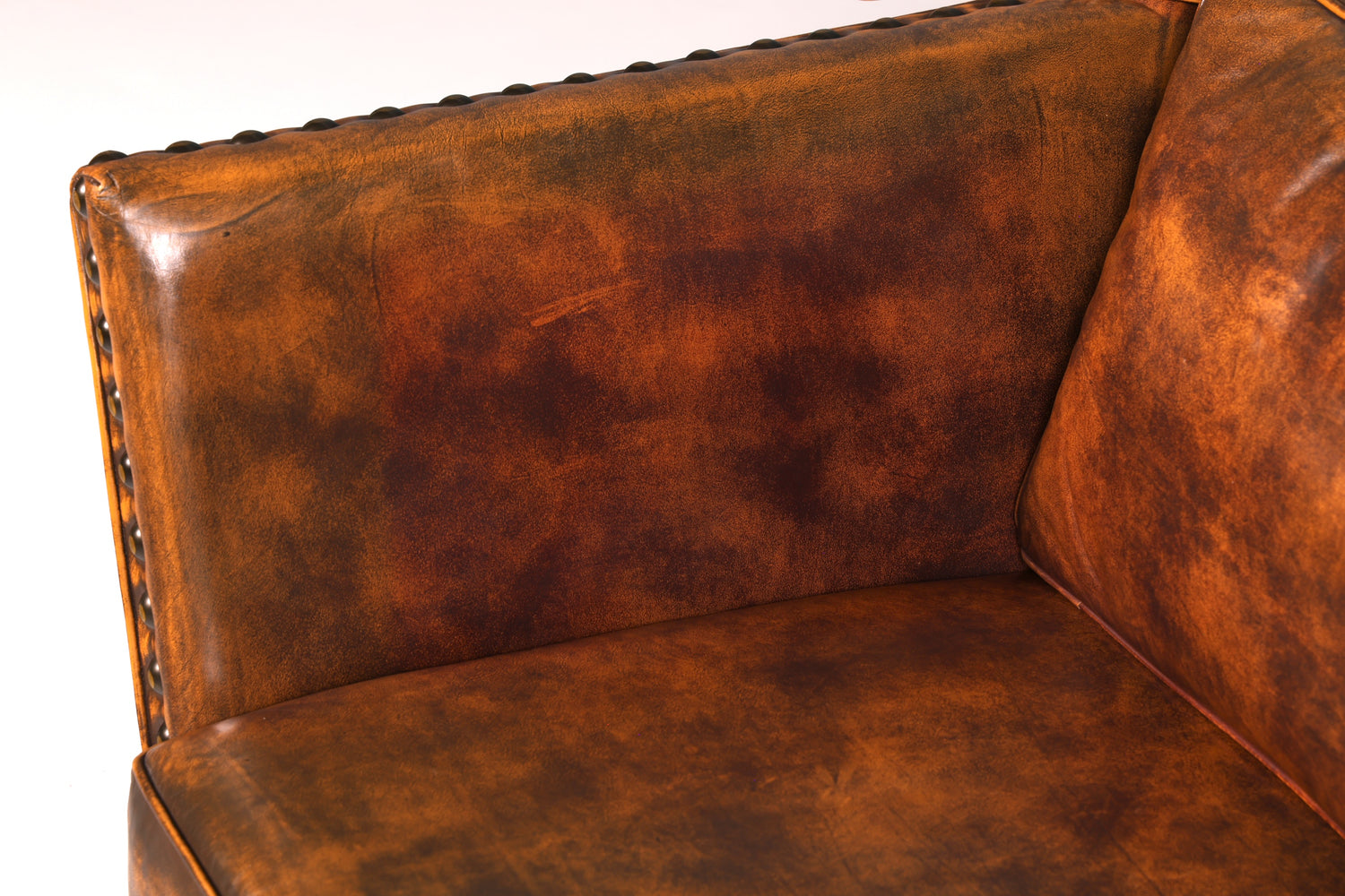 Wunderschönes Englisches Sofa im Knole Stil echt Leder Couch Englisch Polstersofa Antik Stil