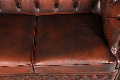 Wunderschöne Original Chesterfield Centurion 2-Sitzer Couch Englisch Echt Leder Sofa Ledersofa Vintage
