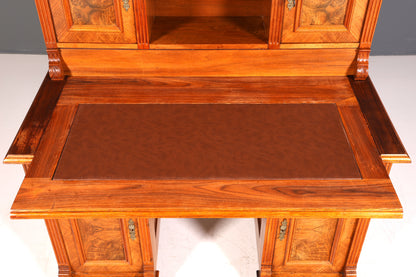 Traumhafter Gründerzeit Schreibtisch mit Aufsatz Jugendstil Bürotisch echt Holz Antik Office Desk