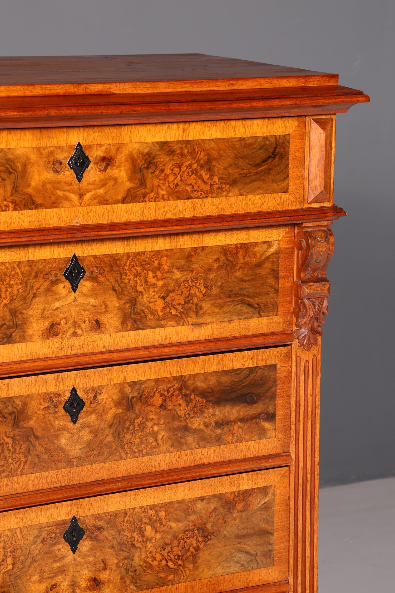 Dreamlike Art Nouveau Chest of Drawers Antique Vertiko Drawer Chest Highboard Lingerie Chest