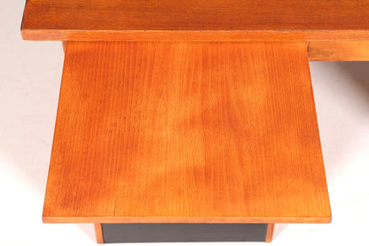 Beautiful Bauhaus-style roll-top desk, mid-century modern, real wood office table
