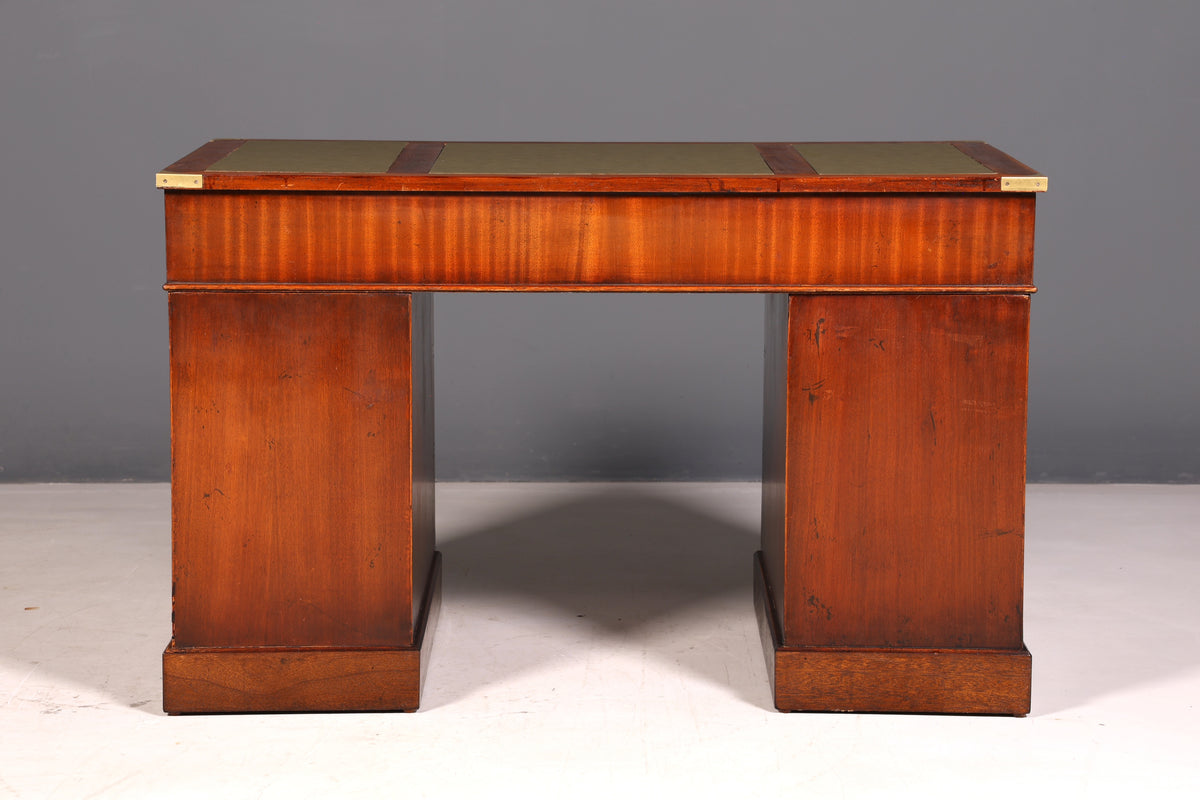 Elegant maritime desk, English military chest, office desk, office table