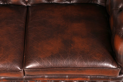 Wunderschönes Original Centurion Chesterfield Sofa 2-Sitzer Couch England echt Leder Polstersofa Ledersofa