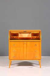 Traumhafter Mid Century Rollladen Sekretär echt Holz Büro Schrank Vintage Schreibkommode