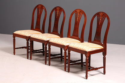 G452 Finish cm 4x Edle Englische Stühle Englisch Dining Chairs Antik 60er Jahre Küchenstühle Stuhlset (Kopie)