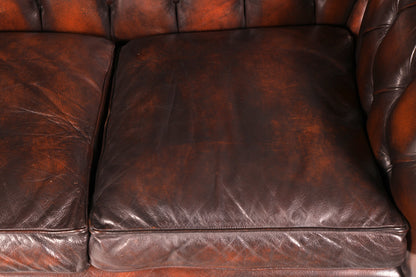 Wunderschönes Original Chesterfield Sofa 2-Sitzer Couch Echt Leder Englisch Polstersofa