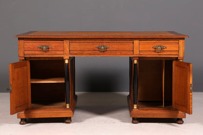 Traumhafter Gründerzeit Schreibtisch Jugendstil Bürotisch echt Holz Antik Office Desk