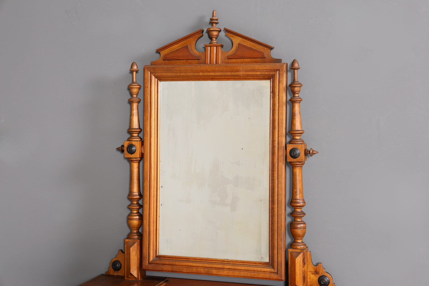Edle Louis Philippe Kommode mit Spiegelaufsatz Gründerzeit Frisierkommode Antik Holz Schrank Flurschrank um 1880