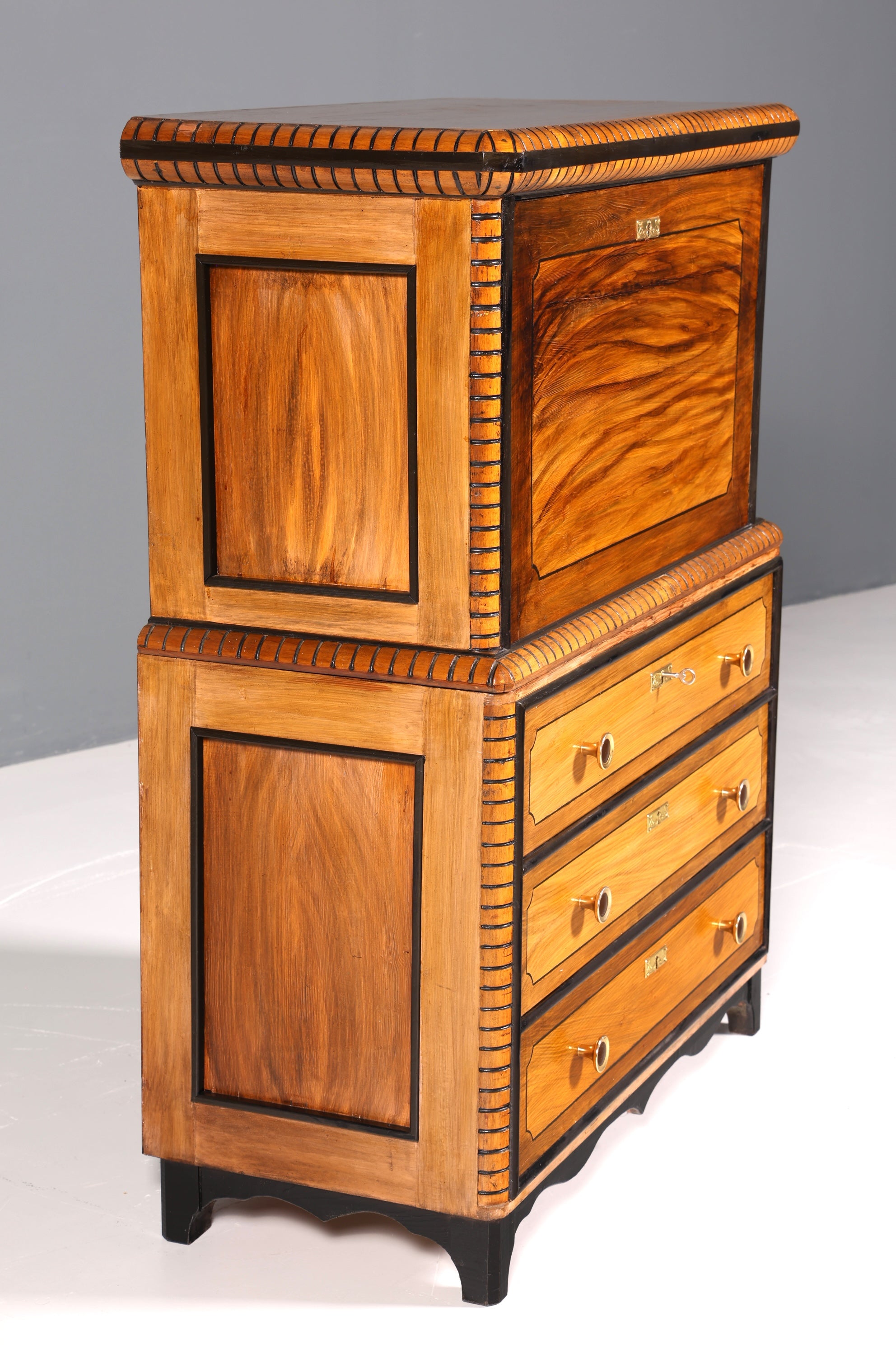 Wunderschöner Antik Sekretär echt Holz Schreibkommode Vertiko Schubladenkommode Schreibtisch