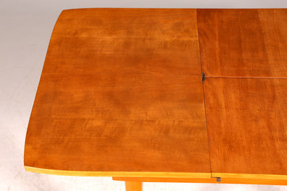 G032 Finish cm, Schlichter Mid Century Esstisch ausziehbarer Vintage Tisch Retro Küchentisch