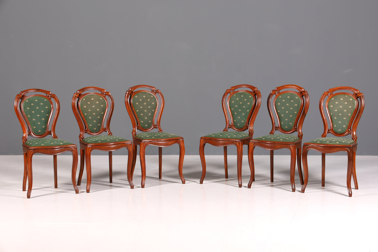 6x Traumhafte Louis Philippe Stühle um 1880 Biedermeier Stuhl Set Antik Esszimmer Stühle Küchenstuhlset