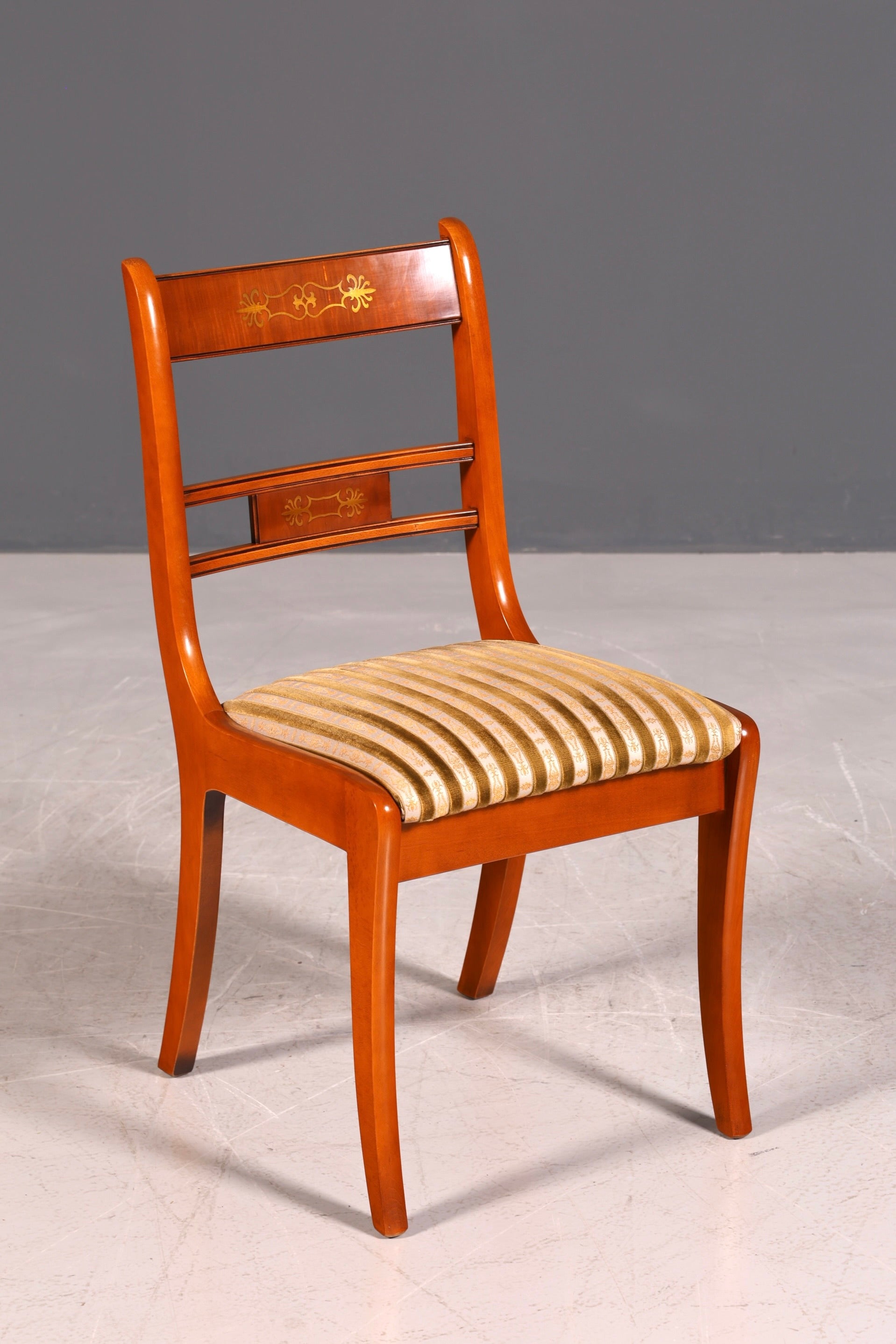 G034 Finish cm 6x Edle Englische Stühle Englisch Dining Chairs Antik 60er Jahre Regency Küchenstühle Stuhlset (Kopie)