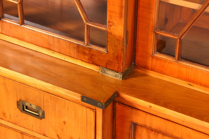 Wunderschöner Maritimer Vitrinenschrank Englischer Schrank echt Holz Bibliothek Englische Anrichte