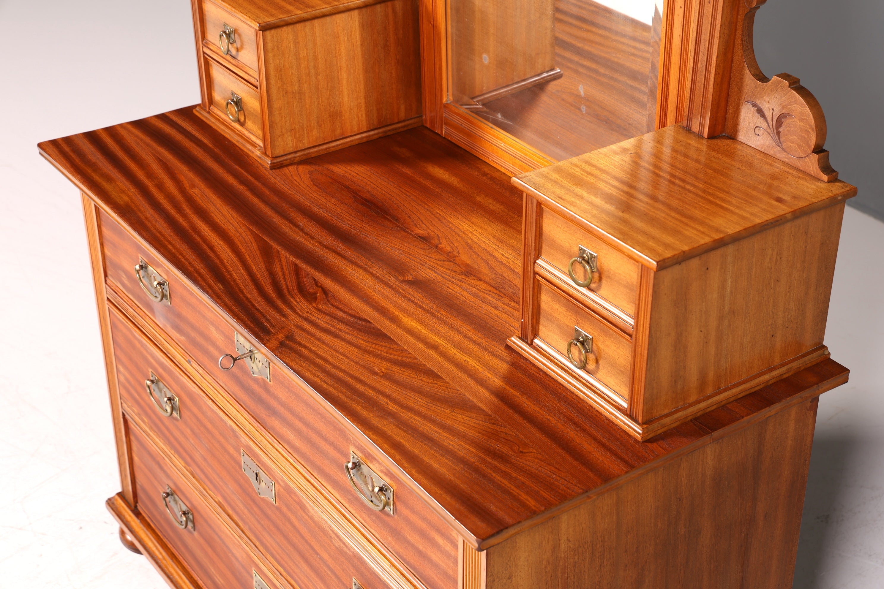 Wunderschöne Jugendstil Kommode Antik Sideboard mit Spiegel Gründerzeit Flurkommode Frisierkommode