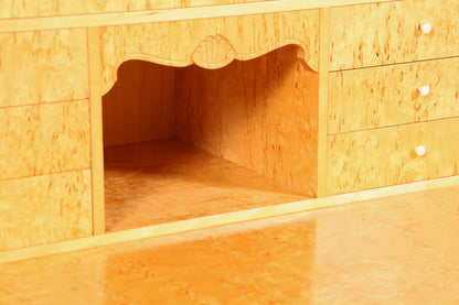 Stilvoller Sekretär im Englischen Stil Büro Vertiko Kommode Mahagoni Schreibkommode