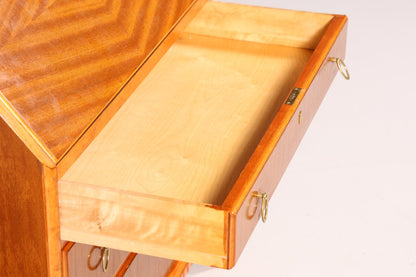 Stilvoller Mid Century Sekretär Vintage Büro Schrank Retro Kommode Office Secretary 60s