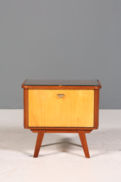 Wunderschöne Mid Century Kommode Vintage Klappschränkchen Retro Nachttisch 1 von 2