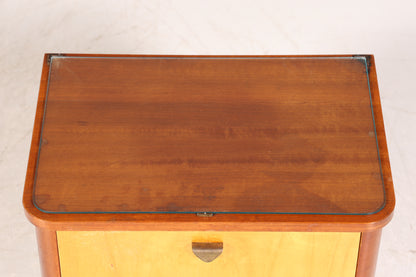 Wunderschöne Mid Century Kommode Vintage Klappschränkchen Retro Nachttisch 1 von 2