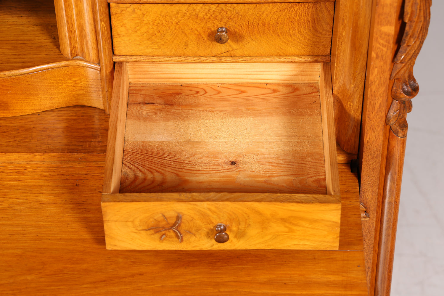 Stilvoller Biedermeier Sekretär um 1860 Vertiko Antik Kommode Louis Philippe Schreibkommode