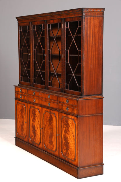 G718 Finish Wunderschöne Englische Vitrine Bibliothek Sekretär echt Holz Antik Schrank Regal (Kopie)