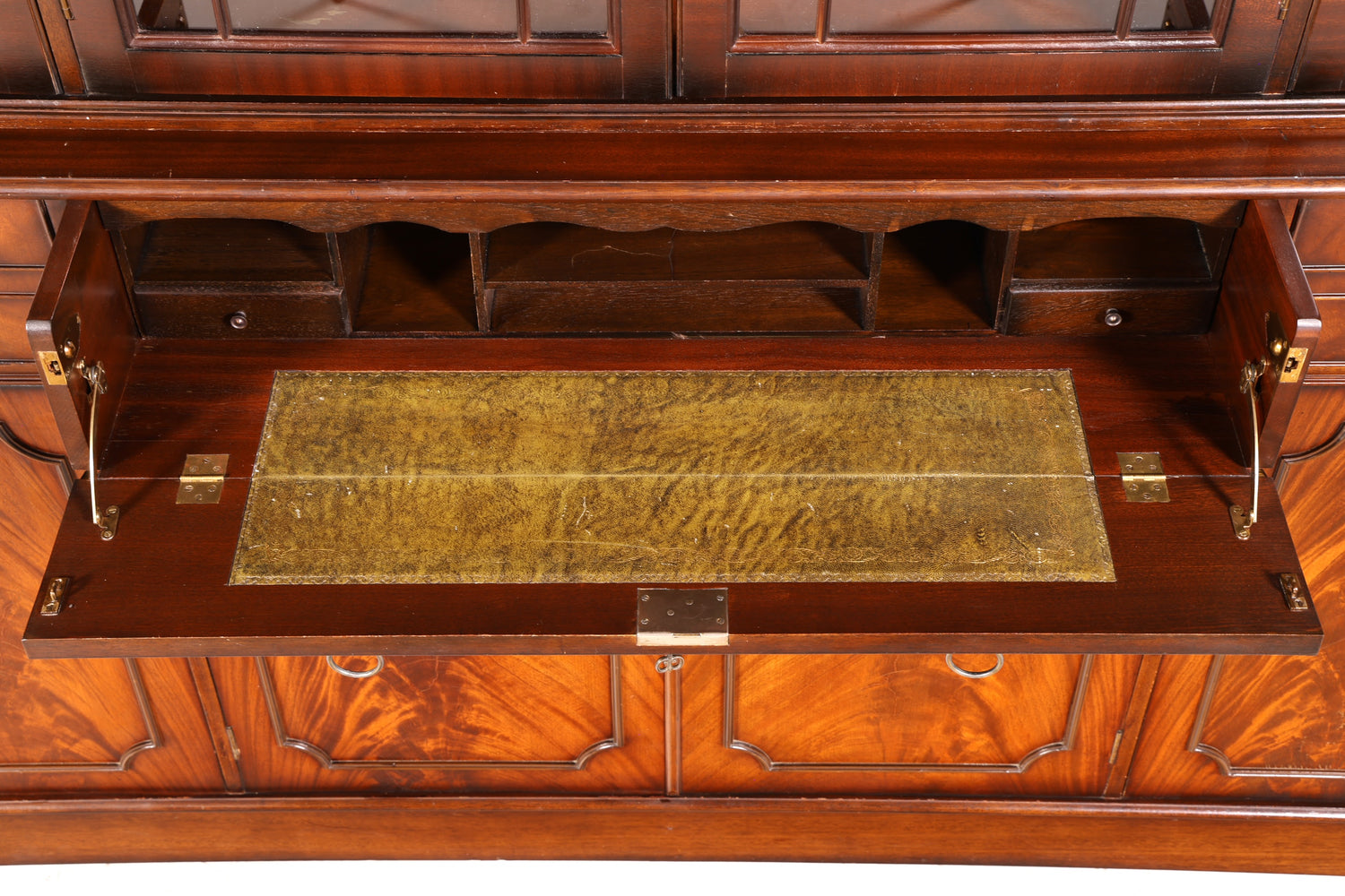 G718 Finish Wunderschöne Englische Vitrine Bibliothek Sekretär echt Holz Antik Schrank Regal (Kopie)