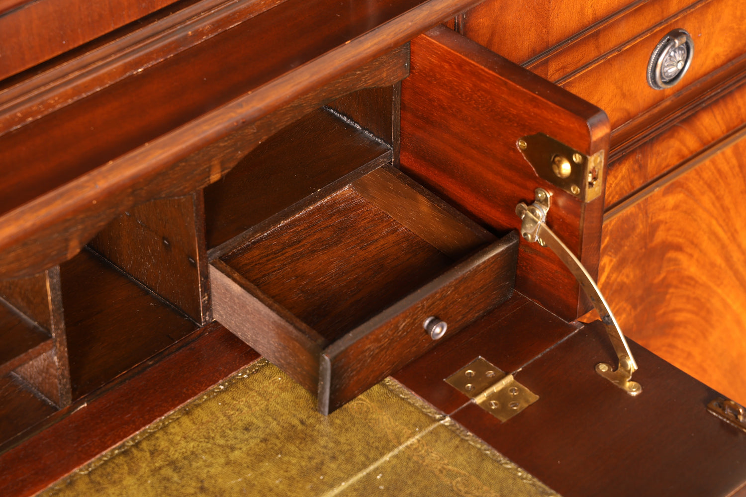 G718 Finish Wunderschöne Englische Vitrine Bibliothek Sekretär echt Holz Antik Schrank Regal (Kopie)