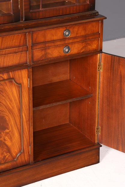 G718 Finish Wunderschöne Englische Vitrine Bibliothek Sekretär echt Holz Antik Schrank Regal (Kopie)