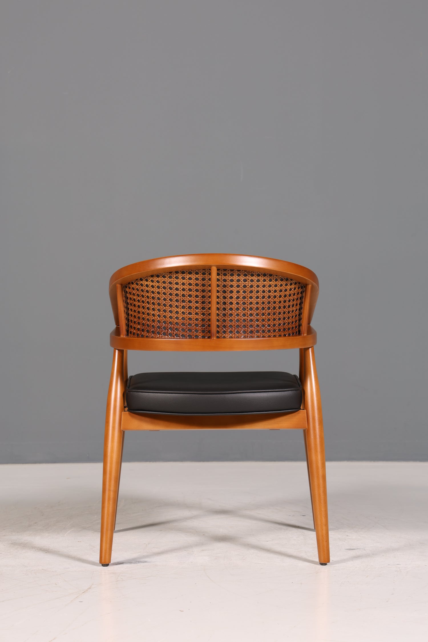 Edler Korbgeflecht Esszimmer Stuhl &quot;Malibu Black Plus&quot; Küchenstuhl Armlehnstuhl Buche Sekretär Stuhl