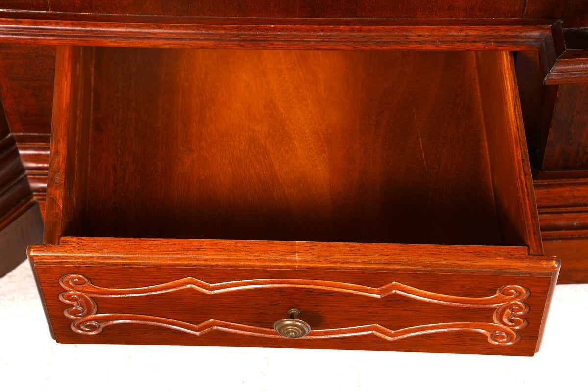 Impressive Baroque-style wardrobe, hallway cabinet, antique solid wood vintage wardrobe