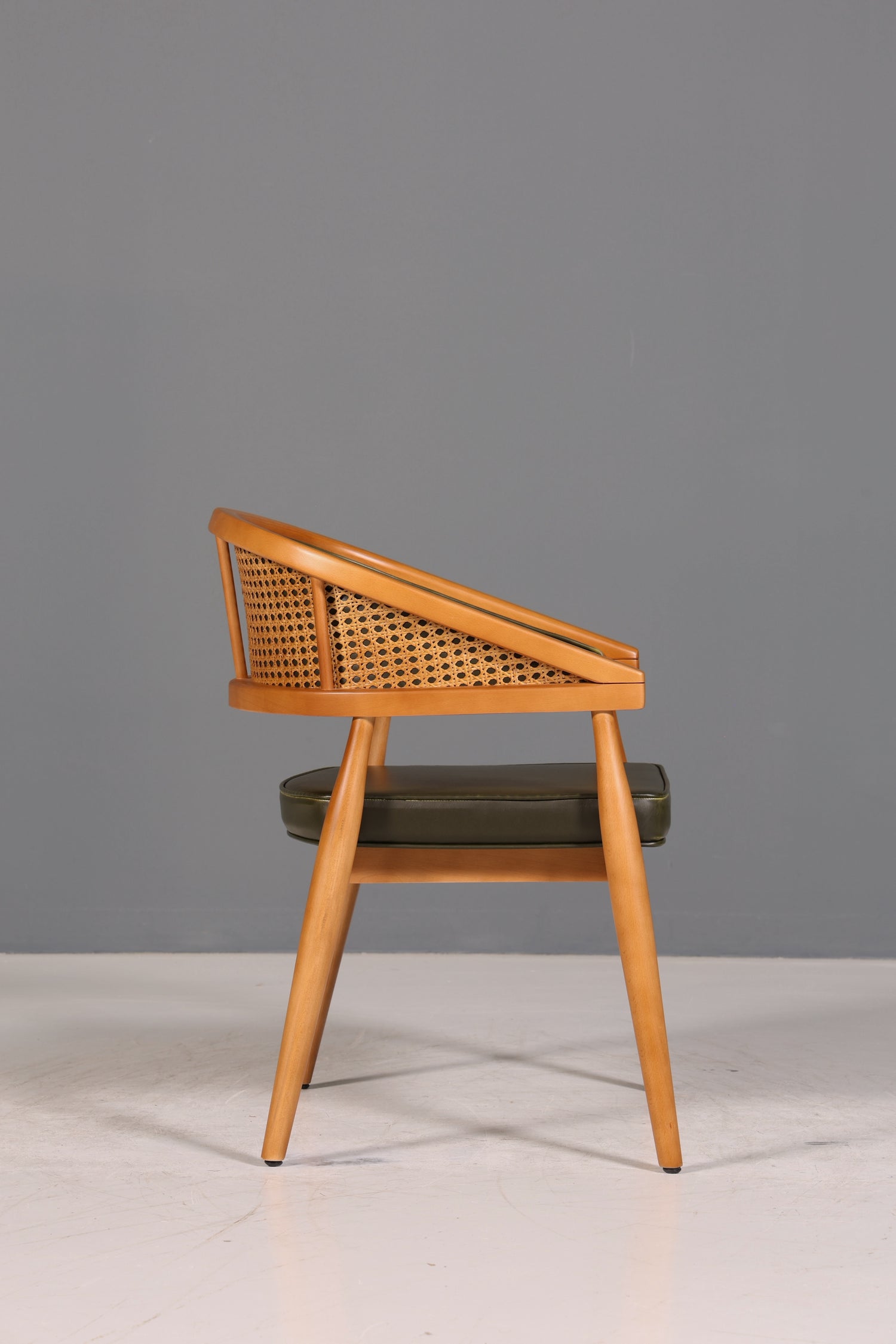 Edler Korbgeflecht Esszimmer Stuhl &quot;Malibu Plus Green&quot; Küchenstuhl Armlehnstuhl Buche Sekretär Stuhl