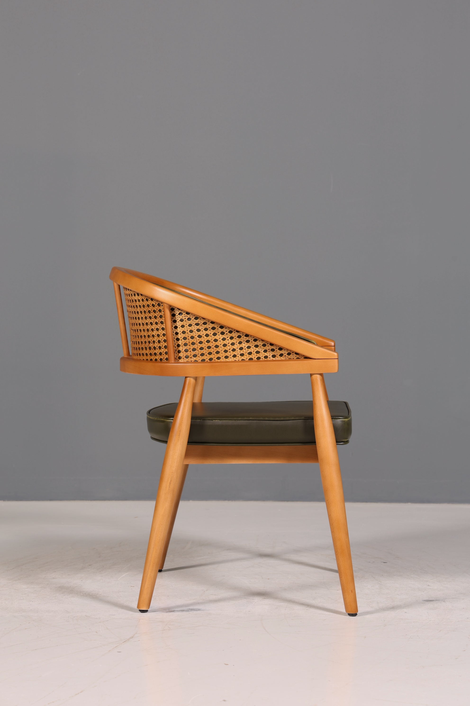 Edler Korbgeflecht Esszimmer Stuhl &quot;Malibu Plus Green&quot; Küchenstuhl Armlehnstuhl Buche Sekretär Stuhl