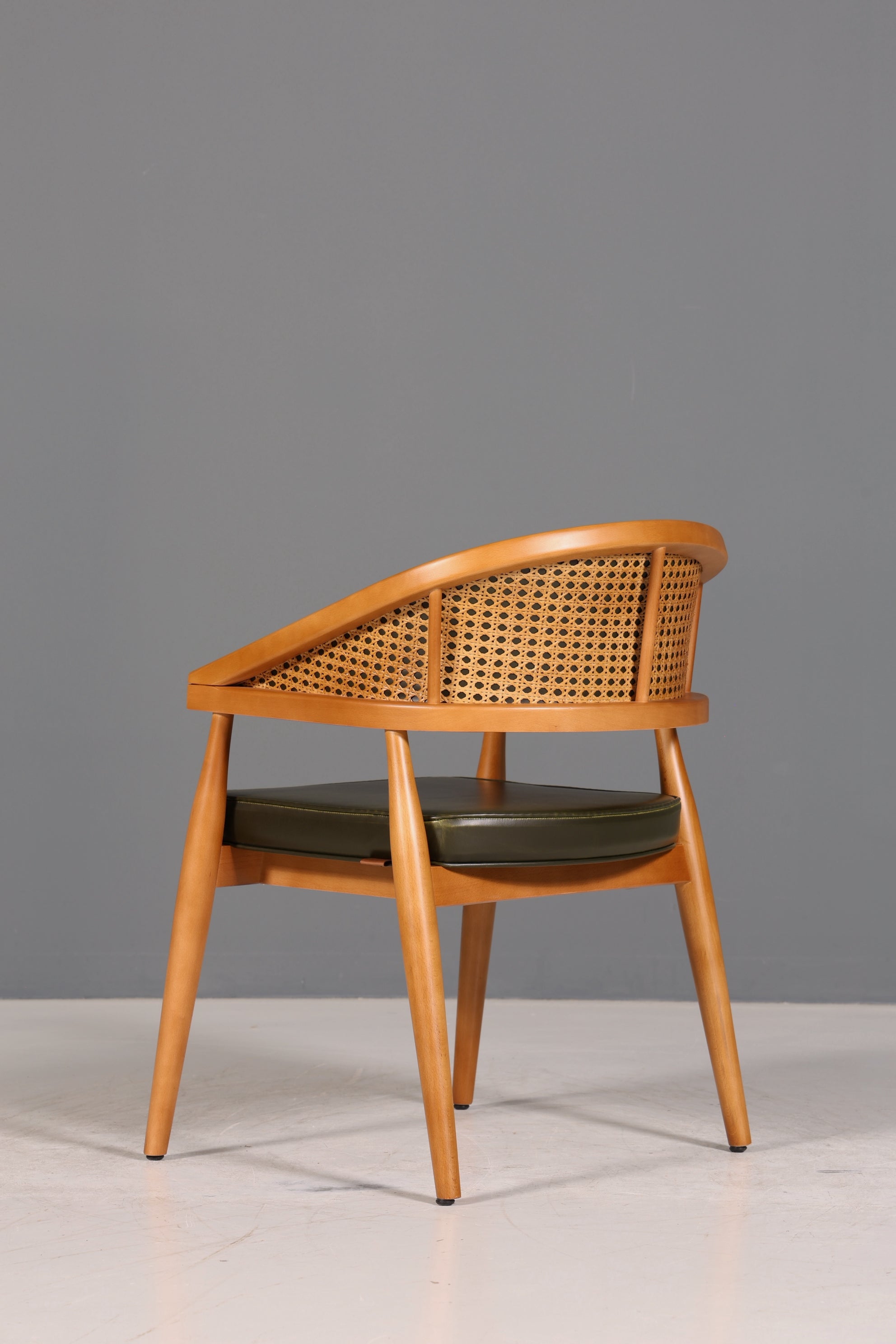 Edler Korbgeflecht Esszimmer Stuhl &quot;Malibu Plus Green&quot; Küchenstuhl Armlehnstuhl Buche Sekretär Stuhl