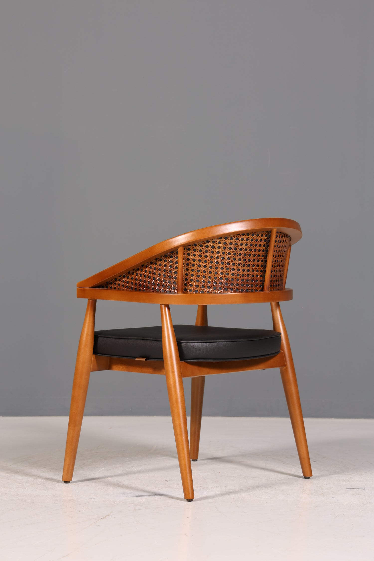 Edler Korbgeflecht Esszimmer Stuhl &quot;Malibu Black Plus&quot; Küchenstuhl Armlehnstuhl Buche Sekretär Stuhl