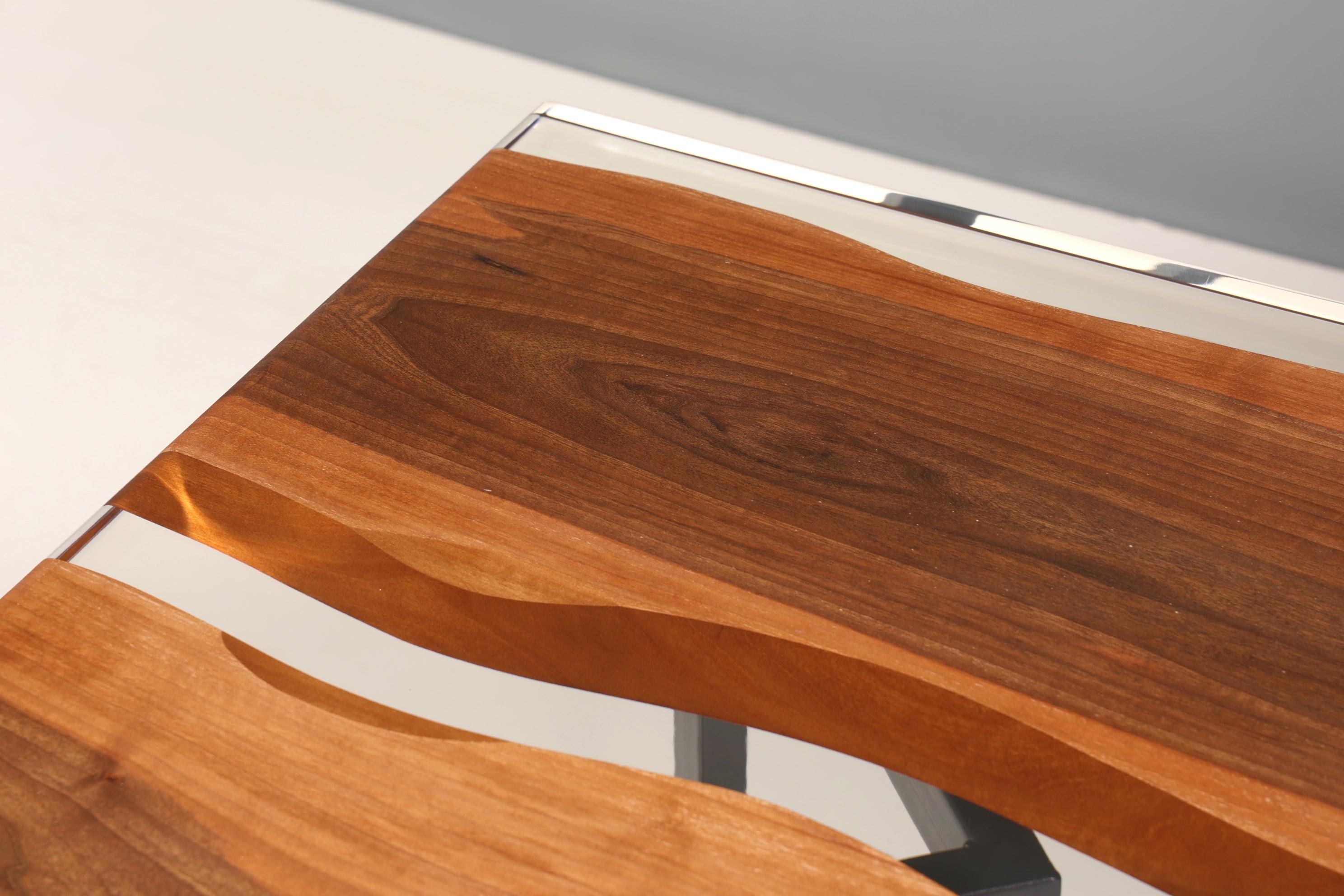 Beeindruckender Epoxidharz Tisch 160-90cm Nussbaum Esszimmer Tisch Epoxy Esstisch Küchentisch