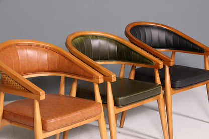 Edler Korbgeflecht Esszimmer Stuhl &quot;Malibu Black Plus&quot; Küchenstuhl Armlehnstuhl Buche Sekretär Stuhl