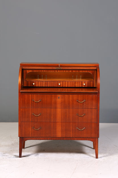 Traumhafter Mid Century Rollladen Sekretär Danish Design echt Holz Rollladen Kommode