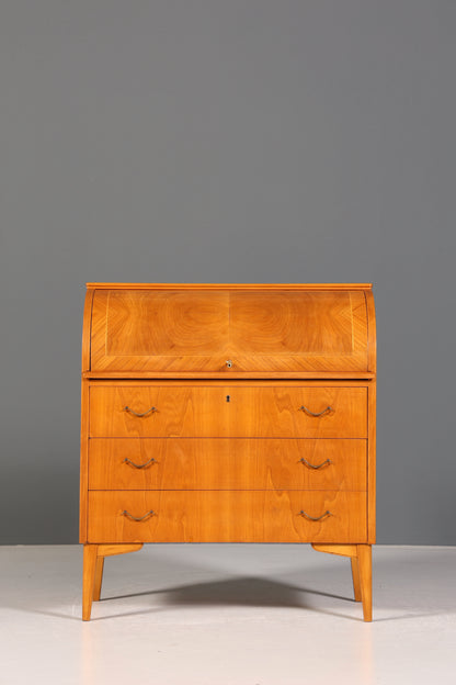 Wunderschöner Mid Century Rollladen Sekretär echt Holz Büro Schrank Vintage Schreibkommode