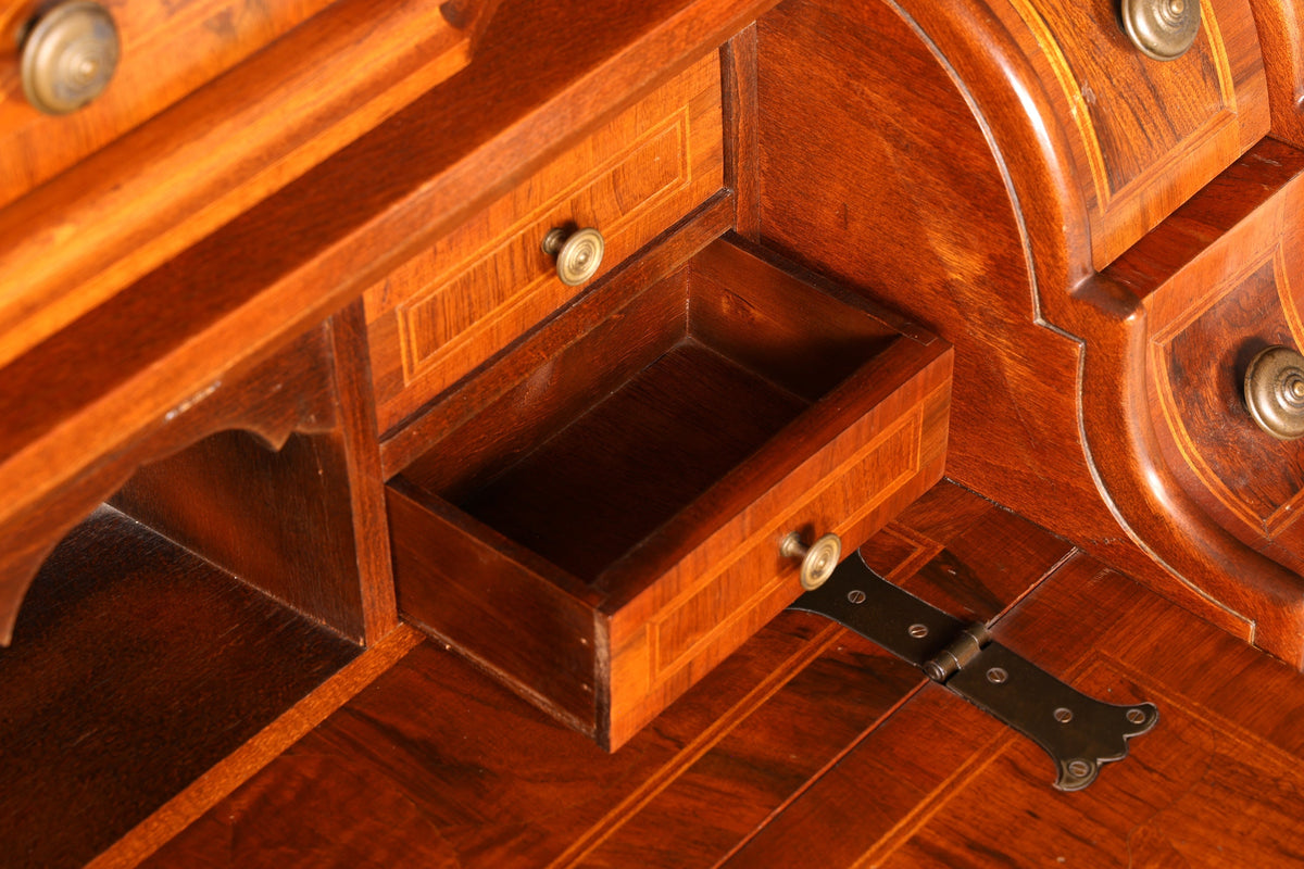 Beeindruckender Barock Aufsatzsekretär Sekretär Schreibschrank Tabernakel Antik Stil Massivholz Vintage