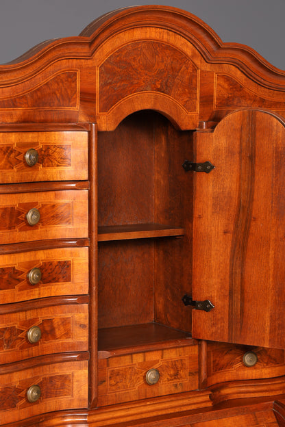 Beeindruckender Barock Aufsatzsekretär Sekretär Schreibschrank Tabernakel Antik Stil Massivholz Vintage